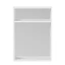 BRANCO/PRATA - ESPELHO 1 PRATELEIRA 60 CM X 84 CM LIVA