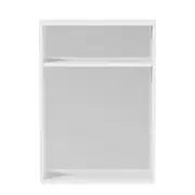ESPELHO 1 PRATELEIRA 60 CM X 84 CM LIVA - BRANCO/PRATA - Foto 1