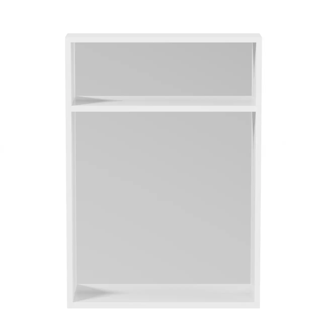 ESPELHO 1 PRATELEIRA 60 CM X 84 CM LIVA - BRANCO/PRATA - Foto 1