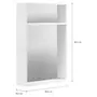 ESPELHO 1 PRATELEIRA 60 CM X 84 CM LIVA - BRANCO/PRATA - Foto 5