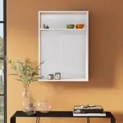 ESPELHO 1 PRATELEIRA 60 CM X 84 CM LIVA - BRANCO/PRATA - Foto 6