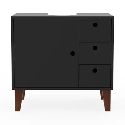 GABINETE DE BANHEIRO COLUNA 1 PORTA/3 GAVETAS LIVA