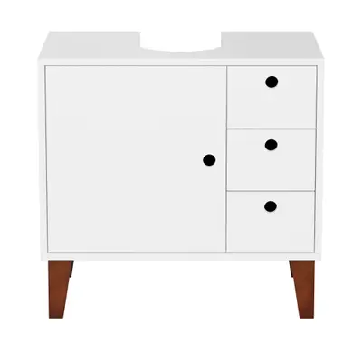 GABINETE DE BANHEIRO COLUNA 1 PORTA/3 GAVETAS LIVA