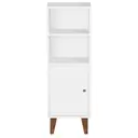 BRANCO/NOZES - ARMÁRIO DE BANHEIRO 1 PORTA/2 PRATELEIRAS LIVA