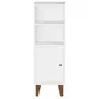 BRANCO/NOZES - ARMÁRIO DE BANHEIRO 1 PORTA/2 PRATELEIRAS LIVA
