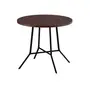 MESA LATERAL BAIXA REDONDA 60 CM JAHARI - PRETO/NOZES RÚSTICO - Foto 1
