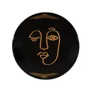 PRATO SOBREMESA MYSTICAL - PRETO BRILHANTE/OURO - Foto 1