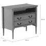REGENCE CÔMODA 2 GAVETAS 90 CM X 50 CM - CINZA PROVENCE - Foto 2