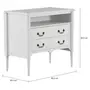 REGENCE CÔMODA 2 GAVETAS 90 CM X 50 CM - BRANCO PROVENCE - Foto 2