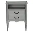 CINZA PROVENCE - MESA DE CABECEIRA ALTA 2 GAVETAS REGENCE
