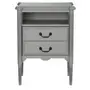 CINZA PROVENCE - MESA DE CABECEIRA ALTA 2 GAVETAS REGENCE