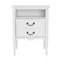BRANCO PROVENCE - MESA DE CABECEIRA ALTA 2 GAVETAS REGENCE