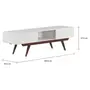 RACK 2 PORTAS 1,60 M X 42 CM VINCENT - BRANCO/NOZES - Foto 2