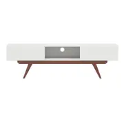 RACK 2 PORTAS 1,60 M X 42 CM VINCENT - BRANCO/NOZES - Foto 1