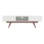 BRANCO/NOZES - RACK 2 PORTAS 1,60 M X 42 CM VINCENT