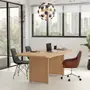 MESA REUNIÃO 2,10 M X 1,10 M COM CAIXA PARA CONECTIVIDADE BOSS - OAK TAMMI/BRANCO - Foto 15
