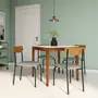 MESA DE JANTAR 80 CM X 80 CM NOAH - NOZES/BRANCO - Foto 3