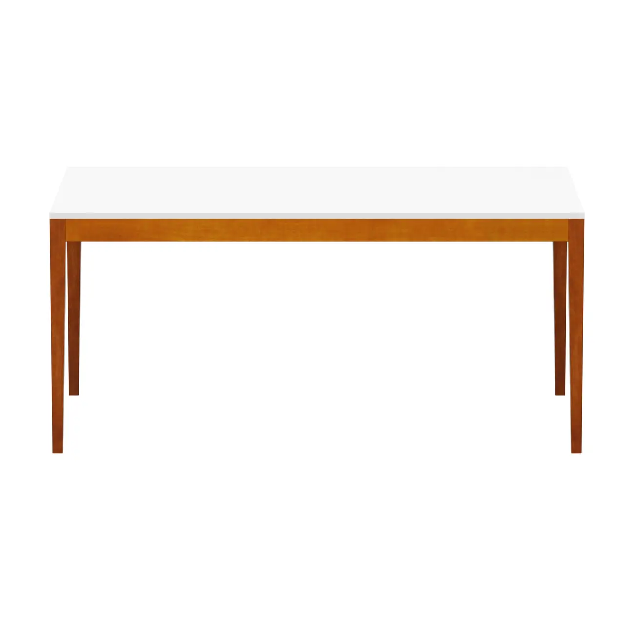 MESA DE JANTAR 1,60 M X 80 CM NOAH - NOZES/BRANCO - Foto 1