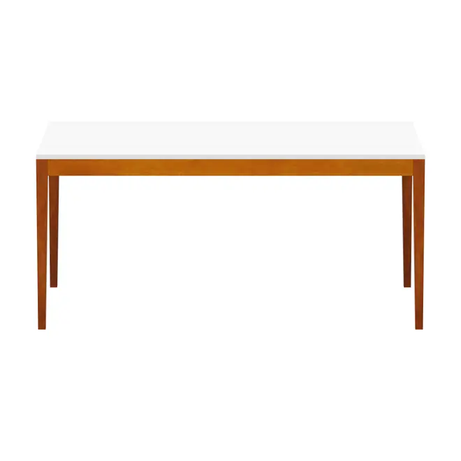 MESA DE JANTAR 1,60 M X 80 CM NOAH - NOZES/BRANCO - Foto 1