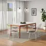 MESA DE JANTAR 1,60 M X 80 CM NOAH - NOZES/BRANCO - Foto 3