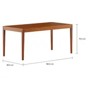 MESA DE JANTAR 1,60 M X 80 CM NOAH - NOZES/NOZES - Foto 4