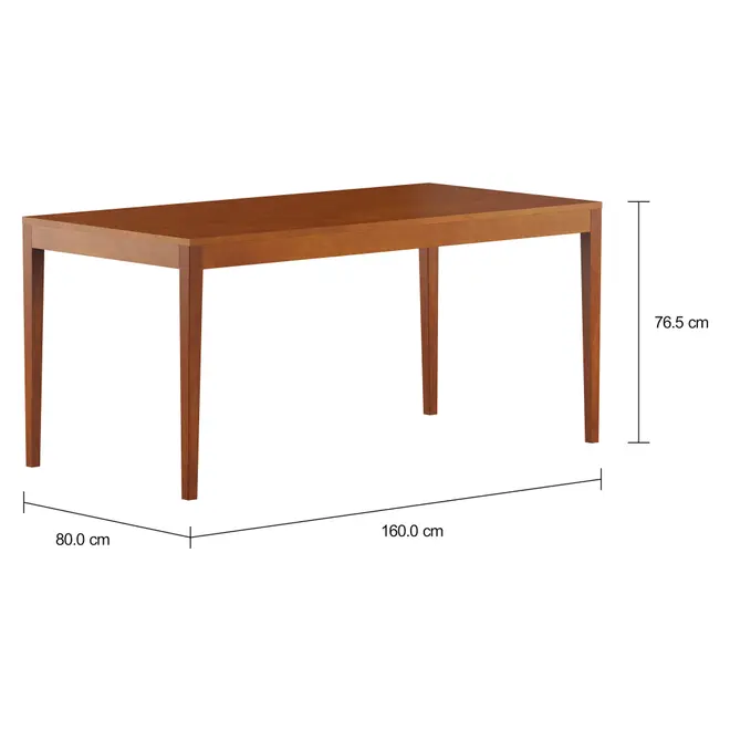 MESA DE JANTAR 1,60 M X 80 CM NOAH - NOZES/NOZES - Foto 4