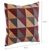 CAPA PARA ALMOFADA 45 CM X 45 CM TRIANGLE - COBRE/GARNET - Foto 2