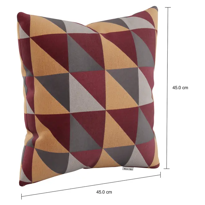 CAPA PARA ALMOFADA 45 CM X 45 CM TRIANGLE - COBRE/GARNET - Foto 2