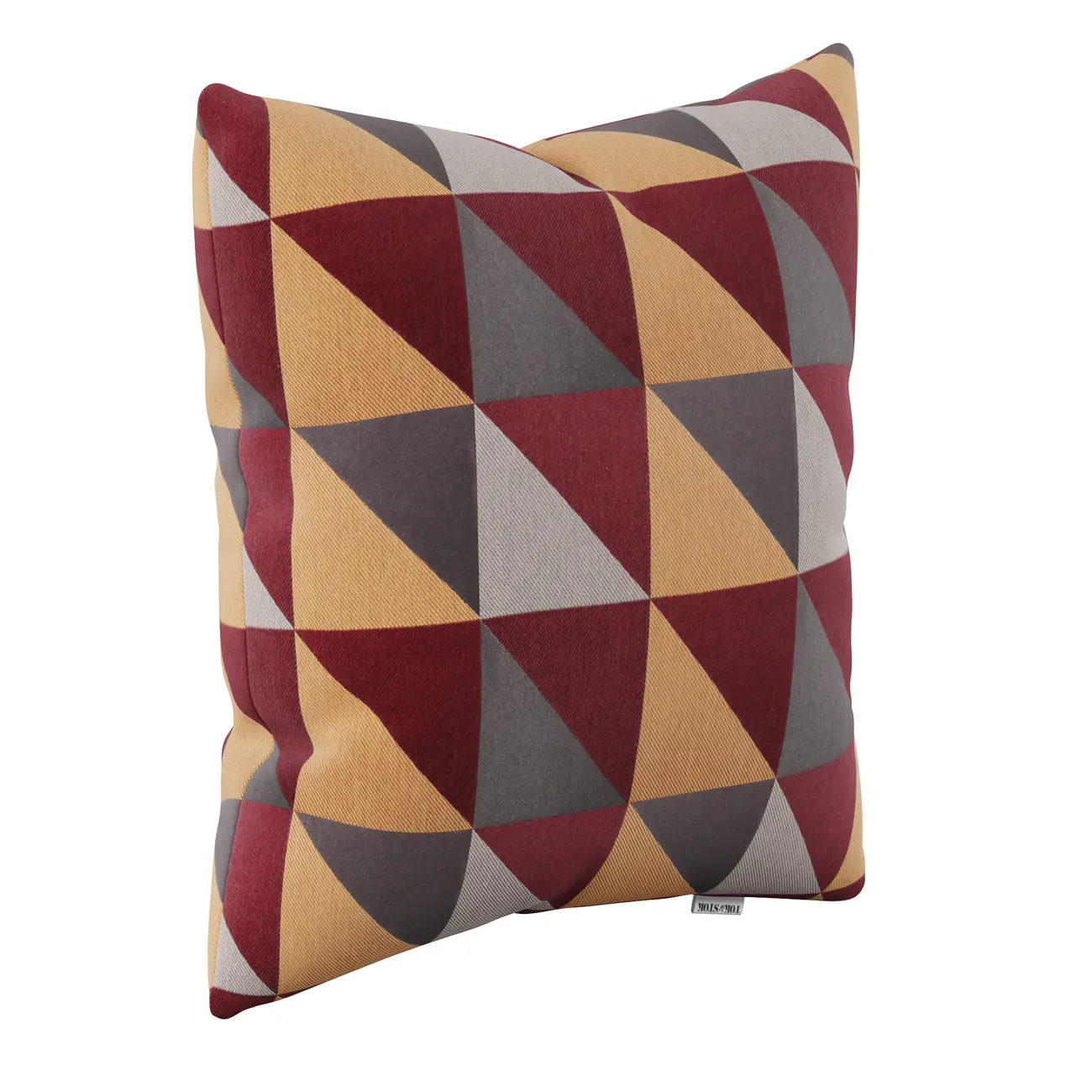 CAPA PARA ALMOFADA 45 CM X 45 CM TRIANGLE - COBRE/GARNET - Foto 1