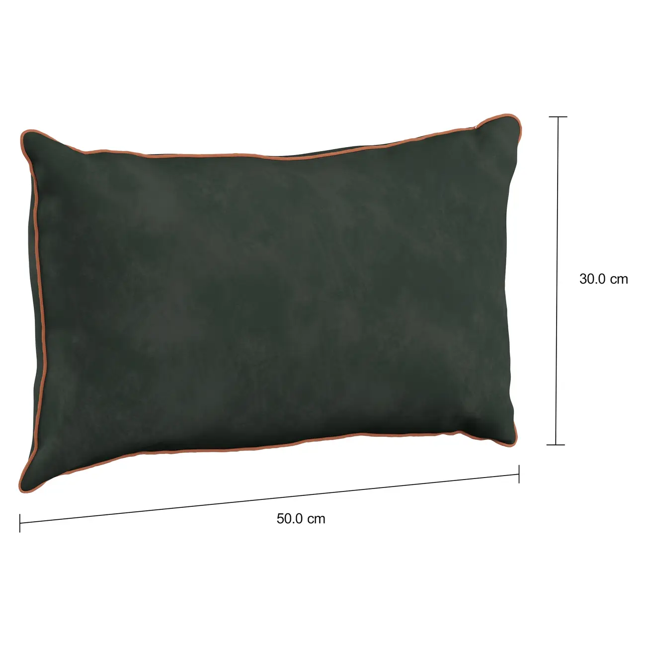 CAPA PARA ALMOFADA 50 CM X 30 CM VELÚ - MALAQUITA/COBRE - Foto 2