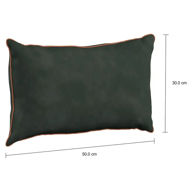 CAPA PARA ALMOFADA 50 CM X 30 CM VELÚ - MALAQUITA/COBRE - Foto 2
