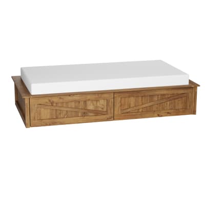 CAMA DE SOLTEIRO COM 2 GAVETAS 88 CM CRATES