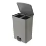 LIXEIRA DUPLA COM PEDAL 30 L TRIUM - KONKRET/CINZA - Foto 4