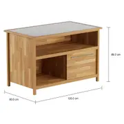 BALCÃO DE COZINHA COM 1 PORTA DE CORRER 1,35 M X 80 CM GOURMET - NOZES - Foto 7