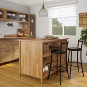 BALCÃO DE COZINHA COM 1 PORTA DE CORRER 1,35 M X 80 CM GOURMET - NOZES - Foto 8