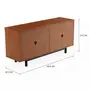 PIO BUFFET 4 PORTAS 1,60 M X 45 CM - NOZES/PRETO - Foto 2
