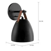 LUMINÁRIA DE PAREDE PELICANO - PRETO/WHISKY - Foto 2