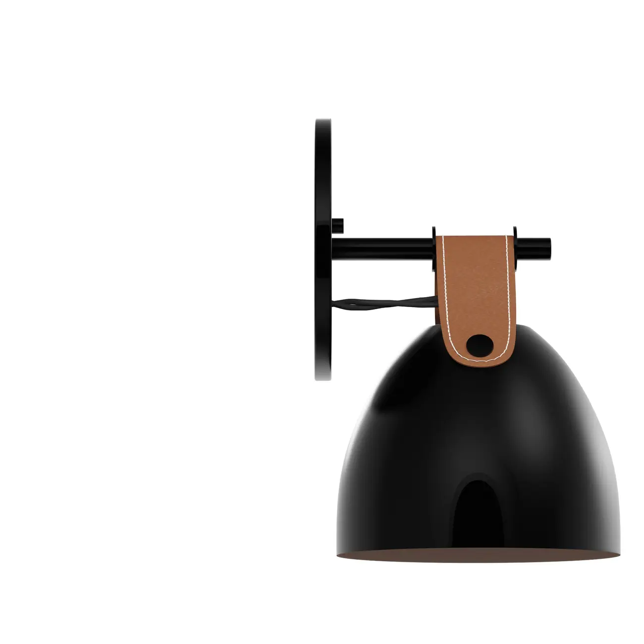 LUMINÁRIA DE PAREDE PELICANO - PRETO/WHISKY - Foto 1