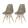 FAIA BEGE - CONJUNTO COM 2 CADEIRAS EASY WOOD