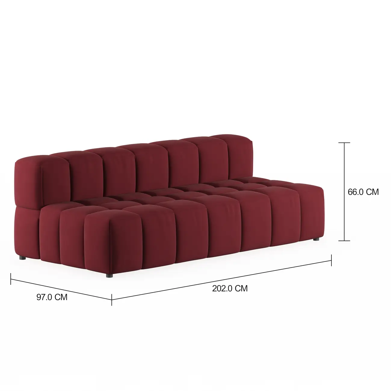 SOFÁ MODULAR 3 LUGARES SOFO - GARNET - Foto 5