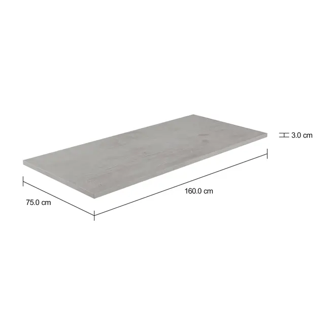 TAMPO DE MESA 1,60 CM X 75 CM METRIC BETON - KONKRET - Foto 2