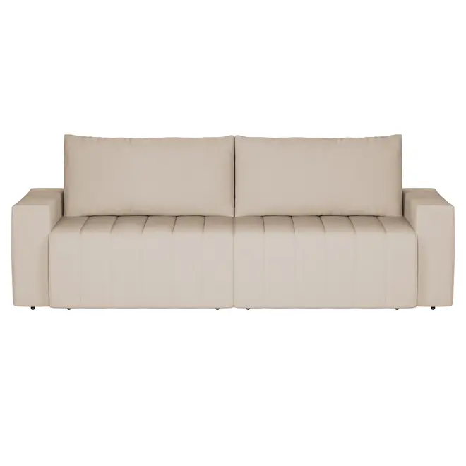 SOFÁ-CAMA RETRÁTIL E RECLINÁVEL 3 LUGARES SNOOZE - CINZA CLARO - Foto 1