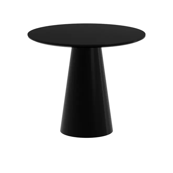 MESA REDONDA 90 CM MAK - PRETO/PRETO BRILHANTE - Foto 1