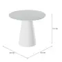 MESA DE COZINHA REDONDA 90 CM MAK - BRANCO/BRANCO BRILHANTE - Foto 2