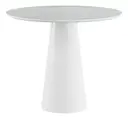 BRANCO/BRANCO BRILHANTE - MESA REDONDA 90 CM MAK