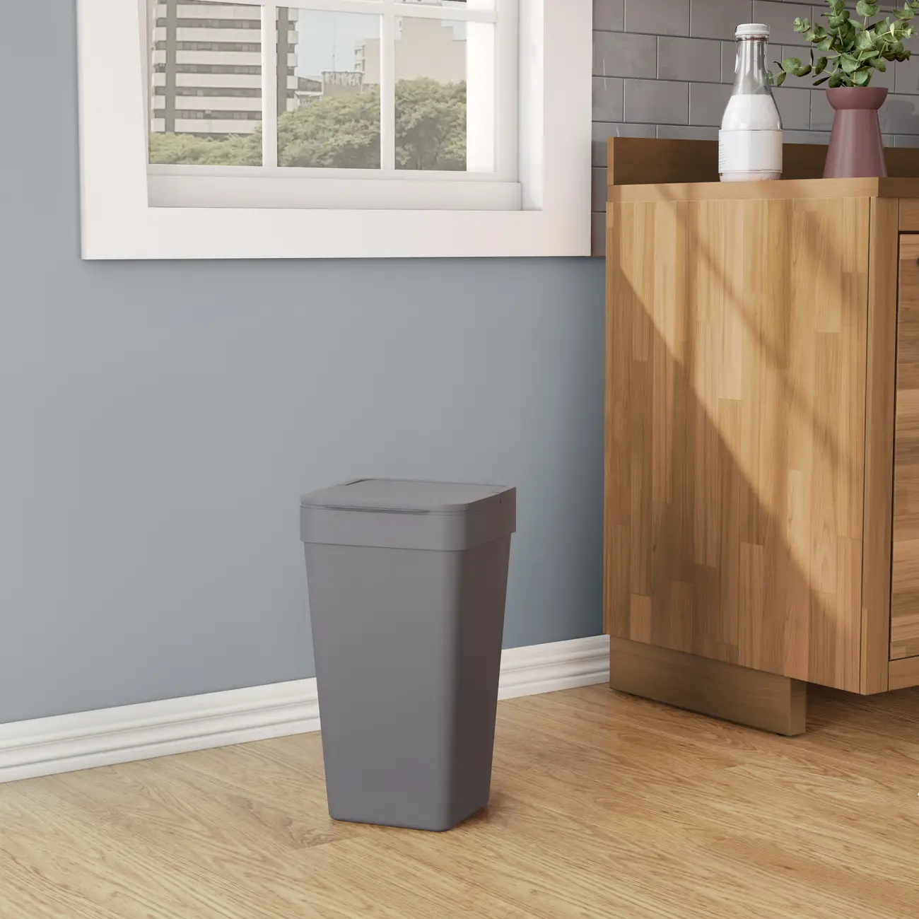 LIXEIRA 15 L FLAP - CINZA - Foto 9