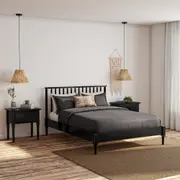 CAMA DE CASAL 1,38 M SKAND - PRETO - Foto 6