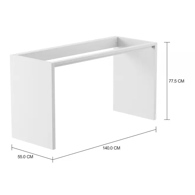 BASE DE MESA 1,40 M X 55 CM VETRO - BRANCO - Foto 2