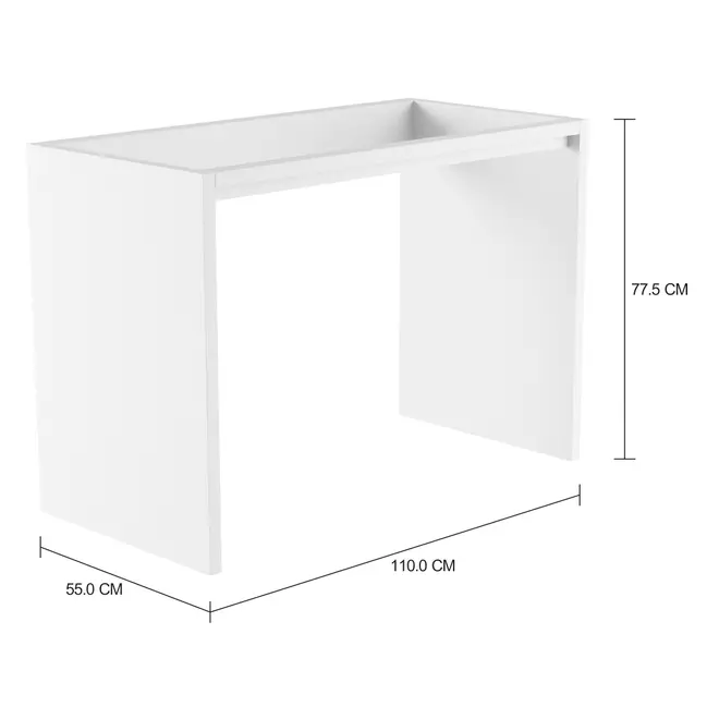 BASE DE MESA 1,10 M X 55 CM VETRO - BRANCO - Foto 2