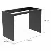 BASE DE MESA 1,10 M X 55 CM VETRO - PRETO - Foto 2